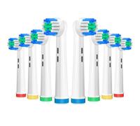 AnjoCare Testine di ricambio per Oral B, 8 Pack di testine di ricambio per spazzolino elettrico per Oral B Braun, testine ricaricabili compatibili con Oral B Pro1000/3000/5000/7000, Vitality e altri…