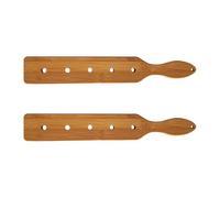 Anjuer Pagaia in bambù da 35,5 cm, leggera, durevole, liscia, con fori per il flusso d'aria, in legno non finito