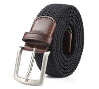 AnJuHoPa Ceinture Stretch de Ceinture élastique Durable Sans Nickel Ceinture de Tissu Marine Brun 135CM
