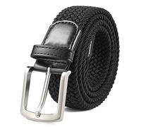 AnJuHoPa Ceinture Stretch de Ceinture élastique Durable Sans Nickel Ceinture Noir 135CM