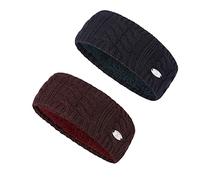 AnJuHoPa Fascia Invernale da Donna in Maglia Lavorata a Maglia, con Morbida Fodera Interna in Pile Thick2pcsNV-RD