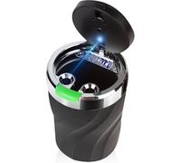 AnJWen Posacenere Auto per Fiat Panda 2003-2012，Portacenere per Auto, Luce LED Automatica, sigillata e ignifuga, Resistente alle Alte Temperature, Staccabile posacenere