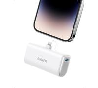 Anker 621 Power Bank con connettore Lightning integrato, caricabatterie portatile wireless da 12 W certificato MFi 5.000 mAh, compatibile con iPhone 14/Pro/Plus/Pro Max, iPhone 13 e serie 12(Bianca)