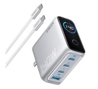 CARICABATTERIE DA MURO ANKER B2697G41, Universale Compatibile con smartphone, tablet, AirPods o laptop da 140 W, Grigio