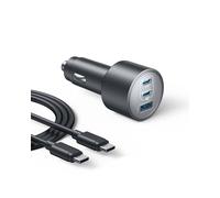 Anker Caricatore Auto USB C 167.5W Max, Accendisigari USB C 3-Porte Ultra-Compatto e rapido, Per MacBook Pro/Air, iPhone 16/15/14/13 serie, Samsung S24/S23, iPad Pro, AirPods, e altro ancora