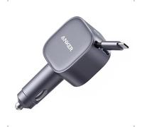 Anker Caricatore Auto USB C 75W Max, Ultra-Compatto Tipo-C Rapido per Auto con Cavo a Scomparsa Integrato, Adattatore per Auto per iPhone 16/15/14 Series, MacBook, iPad, Galaxy, AirPods e Altro