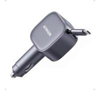 Anker Caricatore Auto USB C 75W Max, Ultra-Compatto Tipo-C Rapido per Auto con Cavo a Scomparsa Integrato, Adattatore per Auto per iPhone 16/15/14 Series, MacBook, iPad, Galaxy, AirPods e Altro