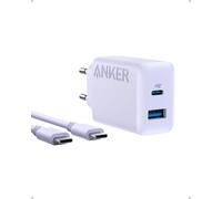 Anker Caricatore iPhone 20W USB C, rapido da parete compatibile con iPhone 17 Pro Max Air/16/15, iPad e altro (con cavo USB C da 150 cm)