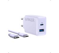 Anker Caricatore iPhone 20W USB C, rapido da parete compatibile con iPhone 17 Pro Max Air/16/15, iPad e altro (con cavo USB C da 150 cm)