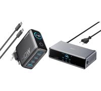 Anker Caricatore (Laptop, 140W USB C, 4-Port) & Anker Prime Docking Station (14 in 1, 140W, Triplo DisplayLink)