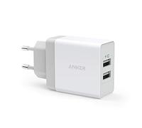 Anker Caricatore USB C 24W con 2 Porte, Caricatore da Muro con Tecnologia PowerIQ per iPhone 17 Pro Max/Serie 16-12, iPad, Samsung Galaxy, Huawei, Xiaomi e Altri (Bianco)