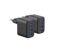 Anker Caricatore USB C 50W, Adattatore a 4 Porte con Potenza, con 2 USB C e 2 USB A, Design Compatto e Stabile, per iPhone 17 Pro Max/Serie 16-12, MacBook, iPad, Pixel, Galaxy (Cavo excluso)