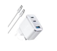 Anker Caricatore USB C 70W, adattatore di alimentazione ad alte prestazioni con rapido a 3 porte, Caricatore PIQ 3.0 per iPhone serie 16/15, MacBook Pro, iPad, Galaxy, Pixel e altro ancora.