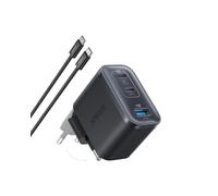 Anker Caricatore USB C 70W, adattatore di alimentazione ad alte prestazioni con rapido a 3 porte, Caricatore PIQ 3.0 per iPhone serie 16/15, MacBook Pro, iPad, Galaxy, Pixel e altro ancora.