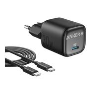 Anker Caricatore USB C da 30W Compatto con Tecnologia GaN | Controllo Temperatura, Compatto, Ricarica 3 Volte Più Veloce, Compatibile con iPhone17/16, iPad, Samsung, Pixel e Altri.