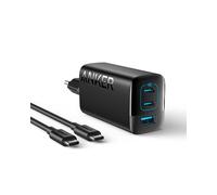 Anker Caricatore USB C da 67 W, Caricabatterie Rapido Compatto PIQ 3.0 a 3 Porte per iPhone 17 Pro Max Air/16/15, MacBook, iPad, Samsung S25 Ultra, Pixel e Altri(Cavo USB C da 1,5 m inclusi）