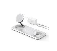 Anker Caricatore Wireless iPhone 15W Stazione di Ricarica 3-in-1 Pieghevole, Caricatore Ultra-Rapido Certificato Qi2, Ideale per Serie iPhone 16, AirPods, Apple Watch(Caricatore e Cavo USB-C Inclusi)
