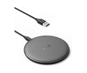 Anker Caricatore wireless iPhone PowerWave Pad, Qi da 7.5 W per iPhone SE 2020/11/11 Pro/11 Pro Max/AirPods, ricarica rapida da 10 W per Galaxy S20/S10/S9/Note 10/Note 9 (senza adatt. CA), nero