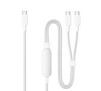 Anker Cavo, Cavo intrecciato 2 in 1 da USB C a USB C, fino a 140 W, Ricarica rapida per iPhone 16/16 Pro Max/serie 15, MacBook Air/Pro ecc. (1,2 m, Bianco)