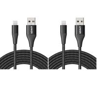 Anker Cavo Lightning in Nylon Powerline+ II [Certificato Apple MFi] (3m) per Perfetta Compatibilità con iPhone X / 8/7/ 6/5/5 e tanti altri. (Confezione da 2)