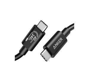 Anker Cavo USB 4 da 1 m, Supporta Display HD 8K, Trasferimento Dati a 40 Gbps, Cavo da USB C a USB C da 240 W, per iPhone 15, Laptop di Tipo C, Hub, Dock e Altro Ancora