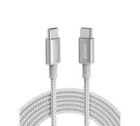 Anker Cavo USB C, 100W 333 Cavo Type C, Potenza di Ricarica Rapida Adatta per iPhone 16, 16 Plus, 16 Pro, 16 15 Pro Max, MacBook Pro 2024, iPad Pro 2024/ Air 4, Galaxy S21, Pixel, Switch(3m, Argento)