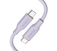 Anker Cavo USB C, cavo di flusso di tipo C da 100 W, ricarica rapida per iPhone serie 16, MacBook Pro 2020 e altri (USB 2.0, 0,9 m, malva)