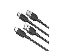 ANKER Cavo USB C, confezione da 2, 90cm, 310 caricabatterie ricarica rapida per iPhone 16, 16 Plus, 16 Pro, 16 Pro Max, Samsung Galaxy Note 10 Note 9/S10+ S10, LG V30(USB 2.0, nero)