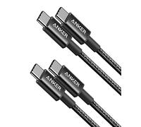 Anker Cavo USB Type-C in Nylon, 60W Cavo di Ricarica per iPhone 16/16 Pro/16 Plus/15/16 ProMax, iPad Air/Mini/Pro/ 2024, MacBook Pro 2024, Samsung Galaxy S23, Switch(1m, Nero)