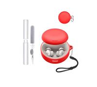 Anker - Custodia in silicone per Soundcore Sleep A30 by Anker Open Ear, resistente agli urti, impermeabile, morbida e durevole, con cordino, portachiavi e strumento di pulizia, rosso