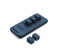 Anker Gestione dei cavi, porta cavi magnetico, multiuso da scrivania, 5 clip per cavi Lightning, cavi USB C, cavi micro, altri fili, si attacca a legno, marmo, metallo, vetro (blu)
