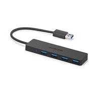Anker Hub USB 3.0 a 4 porte per Trasferimento Dati, USB Hub Multiporta Ultra Sottile (1cm di spessore) per Trasmissione Dati Alta Velocità(5Gbps) e Sincronizzazione per Macbook, chiavette USB e altro