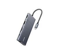 Hub USB-C Anker, adattatore hub USB-C PowerExpand+ 11 in 1 USB C, HDMI e DP 4K@60 Hz, PD 100 W, porte USB-C e 3 USB-A, 1 Gbps Ethernet, audio 3,5 mm, lettore schede microSD e SD