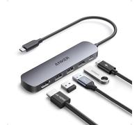 Anker Hub USB C(5-in-1), HDMI 4K@30Hz con Power Delivery fino a 100W, porte dati USB-C e USB-A da 5Gbps, compatto ed elegante per MacBook, Lenovo, Dell XPS, laptop HP e altri dispositivi.