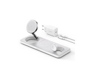 Anker Innovations MagGo Magnetic Wireless Charger 15W 3-in-1 Pad White B25M1321