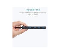 Anker 4-Port USB 3.0 Slim Hub extern nero