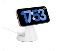 Anker MagGo Caricatore Wireless iphone Stazione di Ricarica 2 in 1 15W, Certificato Qi2 MagSafe da 15W, Regolabile e Resistente, per iPhone 17 Pro Max Air/Serie 16-12 e Altro (Adattatore non Incluso)