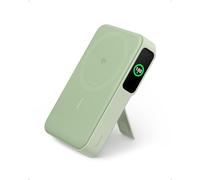 Anker MagGo Power Bank - Caricatore portatile veloce compatibile con MagSafe da 15 W, con batteria da 10.000 mAh, display intelligente e supporto pieghevole, per iPhone 15/14/13/12, cavo USB-C incluso