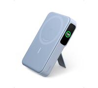 Anker MagGo Power Bank - Caricatore portatile veloce compatibile con MagSafe da 15 W, con batteria da 10.000 mAh, display intelligente e supporto pieghevole, per iPhone 15/14/13/12, cavo USB-C incluso