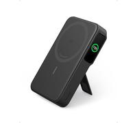 Anker MagGo Power Bank - Caricatore portatile veloce compatibile con MagSafe da 15 W, con batteria da 10.000 mAh, display intelligente e supporto pieghevole, per iPhone 15/14/13/12, cavo USB-C incluso