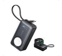 Anker MagGo Power Bank Magsafe per Apple Watch, Portatile e Compatta da 10000mAh 35W Max, Batteria Certificata, Cavo USB-C Incorporato, per iPhone 17 Pro Max/Serie 16-12, Samsung, iPad, AirPods(Nero)