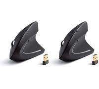 Anker Mouse Verticale Wireless - Mouse Senza Fili Con Impugnatura Verticale e Design Ergonomico, Nero (Confezione da 2)
