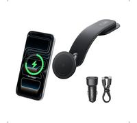 Anker Nano Caricabatterie Wireless Magnetico da Auto, Regolabile a 360° con Supporto Rimovibile, Ricarica rapida 15W Certificata Qi2 con Supporto in Lega, per iPhone 16/15/14/13 (adattatore incluso)