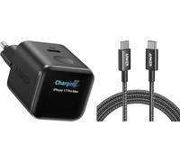 Anker Nano Caricatore iPhone da 45W con Smart Display & Cavo USB C 100W(Confezione)