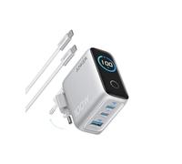 Anker Nano Caricatore USB C 100W, GaN a 3 Porte e Ultra Compatto, Display Intelligente e Controllo Touch, per iPhone 17 Pro/16/15, Samsung S25 Ultra, MacBook Air/Pro, e Altri (USB C Cavo Iincluso)