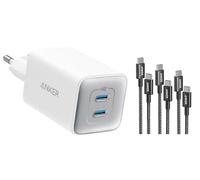 Anker Nano Caricatore USB C (47W, 2 porte, GaN) & Anker 333 Cavo USB C (100W, 1m+1,8m+3m)