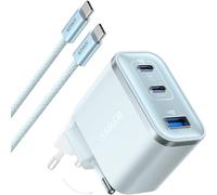 Anker Nano Caricatore USB C 70W, Adattatore da Muro a 3 Porte con Uscita Ultra-rapida 70W, Compatto ed Elegante, per iPhone 16/15, MacBook Air, iPad, Pixel, Galaxy ecc.