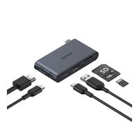 Anker Nano Hub USB C Compatto 6 in 1, con Ricarica PD 85 W, HDMI 4K a 60 Hz, USB C a 10 Gbps, USB A a 5 Gbps e Lettori Schede SD/TF, Compatibile con MacBook, Lenovo, HP ecc (Caricatore Escluso)