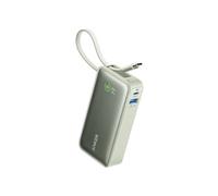 Anker Nano Power Bank 10000mAh PD 30W, Ricarica Rapida, con Cavo USB-C | Potenza Massima con 1 USB C 1 USB A, Compatibile con iPhone 17 Pro Max/Serie 16-12/MacBook, Samsung, iPad e Altro.