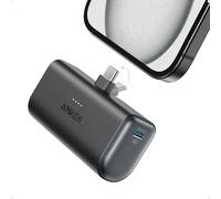 Anker Nano Power Bank 5000 mAh 22,5 W, Ricarica Rapida Connettore USB C Pieghevole Integrato, Compatibile con iPhone 17 Pro Max/Serie 16-12, Samsung S25 Ultra, Huawei, iPad e Molto Altro(Nero)